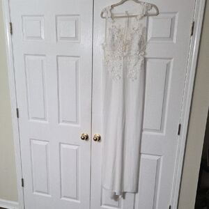 Elegant White Lace Gown